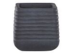 Large Plant Pot Black Polyresin Outdoor Garden Square 28 X 27 Cm Uv Resistance Beliani