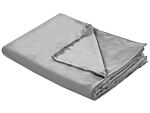 Weighted Blanket Cover Grey Polyester Fabric 150 X 200 Cm Solid Pattern Modern Design Bedroom Textile Beliani