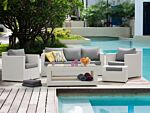 Outdoor Cushion Covers For Garden Set Grey Water Resistant Minimalistic Beliani