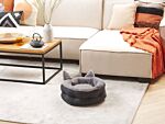 Pet Bed Grey Polyester Faux Fur Dog Living Room Bedroom Beliani