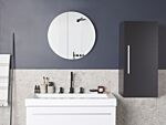 Bathroom Cabinet Black 88 X 40 X 35 Cm Modern Beliani