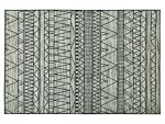 Rug Black And Grey Polyester 160 X 230 Cm Low Pile Geometric Pattern Beliani