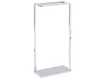 Towel Stand Silver Steel Glossy 3 Rails Standing Towel Rack Modern Bathroom Accessories Beliani