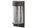 Outdoor Led Wall Light Lamp Black Sconce Metal Iron Glass Matte With Motion Sensor Modern Design Patio Garden Beliani