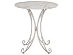 Bistro Garden Table Grey Metal Shabby Chic French Beliani