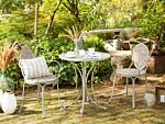 Bistro Garden Table Grey Metal Shabby Chic French Beliani