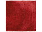 Shaggy Area Rug Red Cotton Polyester Blend 200 X 200 Cm Fluffy Dense Pile Beliani