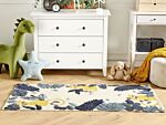 Kids Area Rug Multicolour 80 X 150 Cm Cotton Animal Natural Pattern Handwoven Floor Playmat Beliani