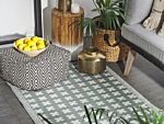 Outdoor Rug Mat Green Synthetic 90 X 180 Cm Eco Friendly Modern Minimalist Beliani