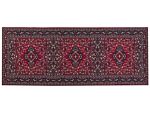 Runner Rug Red Polyester 80 X 200 Cm Hallway Kitchen Runner Long Carpet Anti-slip Backing Beliani