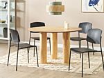 Set Of 2 Dining Chairs Black Plastic Contemporary Modern Design Dining Room Seating Beliani