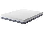 Memory Foam Firm Mattress White With Grey Fabric King Size 5ft3 Medium Firm Beliani