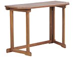 Balcony Table Acacia Wood 110 X 47 Cm Folding Adjustable Small Patio Weather Resistant Beliani