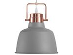 Ceiling Lamp Grey Metal 179 Cm Pendant Factory Lamp Shade Industrial Beliani