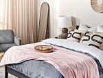 Blanket Pink Polyester 150 X 200 Cm Soft Pile Bed Throw Cover Home Accessory Modern Design Beliani
