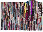 Rag Rug Multicolour With Cotton 160 X 230 Cm Rectangular Hand Woven Oriental Boho Beliani