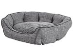 Pet Bed Grey Linen Round Dog Bed Or Cat Bed Living Room Bedroom Boho Style Scandinavian Style Beliani