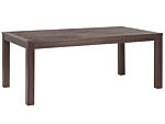Garden Dining Table Dark Eucalyptus Wood 180 X 100 Cm 6 Seater Outdoor And Indoor Modern Design Beliani