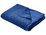 Weighted Blanket Cover Navy Blue Polyester Fabric 120 X 180 Cm Dotted Pattern Modern Design Bedroom Textile Beliani