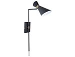 Wall Lamp Black Metal Adjustable Shade Gold Accents Modern Industrial Style Living Room Office Bedroom Beliani