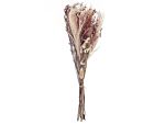 Dried Flower Bouqet Pink Natural Dried Flowers 50 Cm Wrapped In Brown Paper Natural Table Decoration Beliani