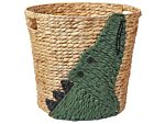 Wicker Crocodile Basket Natural Water Hyacinth Woven Toy Hamper Child's Room Accessory Beliani