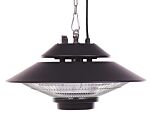 Hanging Patio Heater Black Aluminium 1500 W Infrared Ceiling Radiant For Garden Patio Heating Lamp Beliani