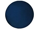 Rug Navy Blue Viscose Round 140 Cm Hand Tufted Low Pile Modern Beliani