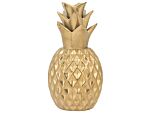 Decorative Figurine Gold Ceramic Pineapple Statuette Ornament Glamour Style Decor Accessories Beliani