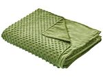 Weighted Blanket Cover Green Polyester Fabric 120 X 180 Cm Dotted Pattern Modern Design Bedroom Textile Beliani