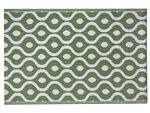 Modern Green Indoor Outdoor Synthetic Area Rug 120x180 Cm Balcony Mat Terrace Mildew Resistant And Rainproof Beliani