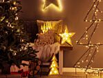 Christmas Decoration Light Poplar Wood Led Light Sleigh Advent Calendar Scandinavian Decoration Beliani