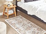 Area Rug Beige 80 X 150 Cm Oriental Distressed Living Room Bedroom Beliani