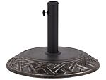 Parasol Base Brown Concrete 23 Kg Round Outdoor Umbrella Stand All Weather 3 Pole Adapters Beliani