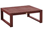 Garden Coffee Table Mahogany Brown Acacia Wood 90 X 75 Cm Outdoor Modern Design Patio Balcony Beliani