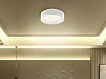 Ceiling Lamp White Steel Acrylic Integrated Led Lights Round Shape Decorative Modern Lighting Beliani