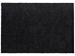 Shaggy Area Rug Black 160 X 230 Cm Modern High-pile Machine-tufted Rectangular Carpet Beliani