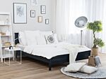 Bed Frame Blue Pine Wood King Size 5ft3 Scandinavian Style Beliani
