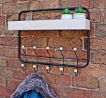 Wall Hanging Shelf With Coat Hooks