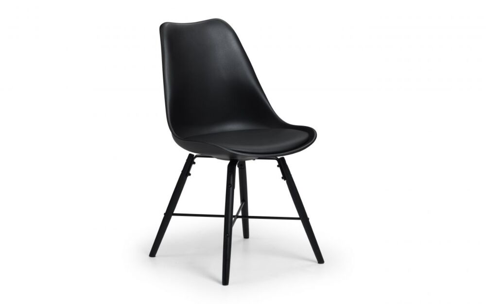 Kari Dining Chair - Black Seat & Black Legs