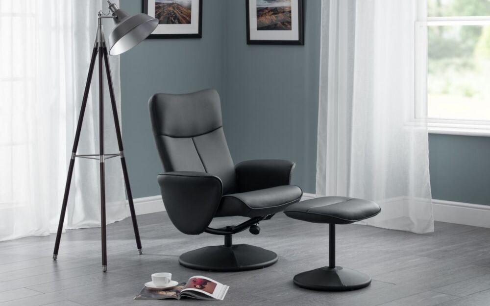 Lugano Recliner & Stool