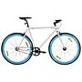 Vidaxl Fixed Gear Bike White And Blue 700c 59 Cm