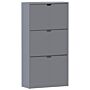 3 Drawer Shoe Cabinet, Grey (fsc 100%)