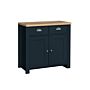 Highgate 2 Door 2 Drawer Sideboard Navy Blue & Oak