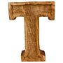 Hand Carved Wooden Embossed Letter T