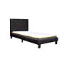 Berlin Single Bed Black Crushed Velvet