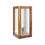 Table Lamp Light Mango Wood With Glass Panels Industrial Design Modern Home Decor Lighting