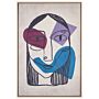 Canvas Art Print Multicolour 93 X 63 Cm Glam Abstract Face Lady Mdf Frame