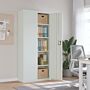 Vidaxl File Cabinet Light Grey 90x40x200 Cm Steel