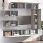 Vidaxl 7 Piece Tv Cabinet Set Grey Sonoma Engineered Wood